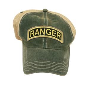 US Army Ranger RLTW Tab Vintage Trucker Hat Adjustable